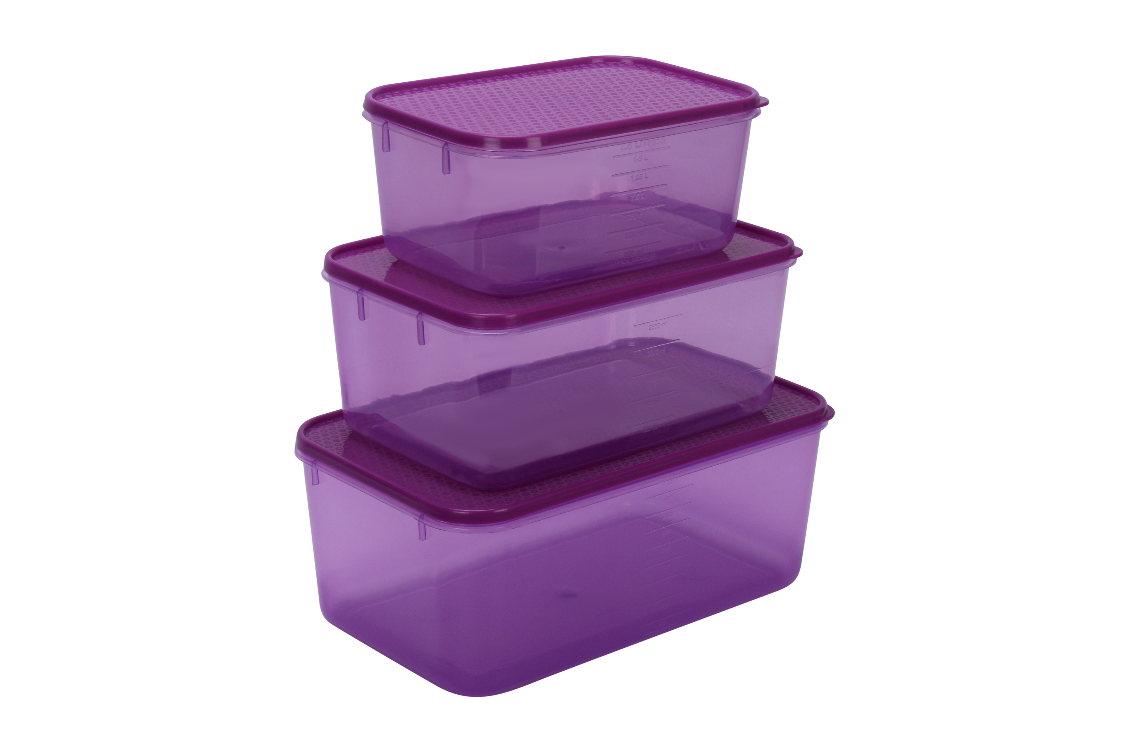 Polka Container Set (511 X 1, 512 X 1, 513 X 1) (9300 ml) (Assorted) (3 Pc Set) (24 Set Pk)